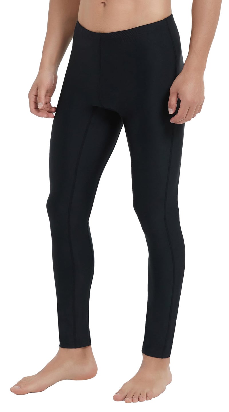 Ubestyle UPF 50+ Men's Active Surfing Water Leggings Swim Pants Swim Tights Beach Pants Sun Protective Black (U3006BLACKS) - Image 1
